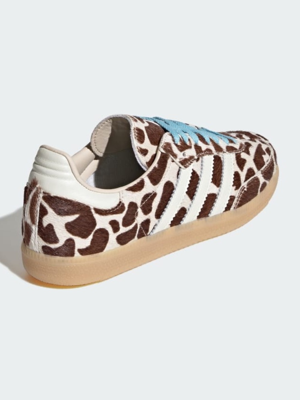 adidas samba calf hair Giraffe Print Sneakers Brown & Cream BNWT RARE LUXURY - Picture 4 of 9